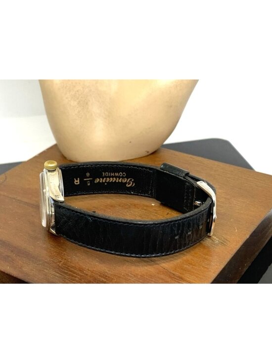 Bulova Watch Vintage WWII Military 10AE Manual Wind Leather Strap 28mm main image 12
